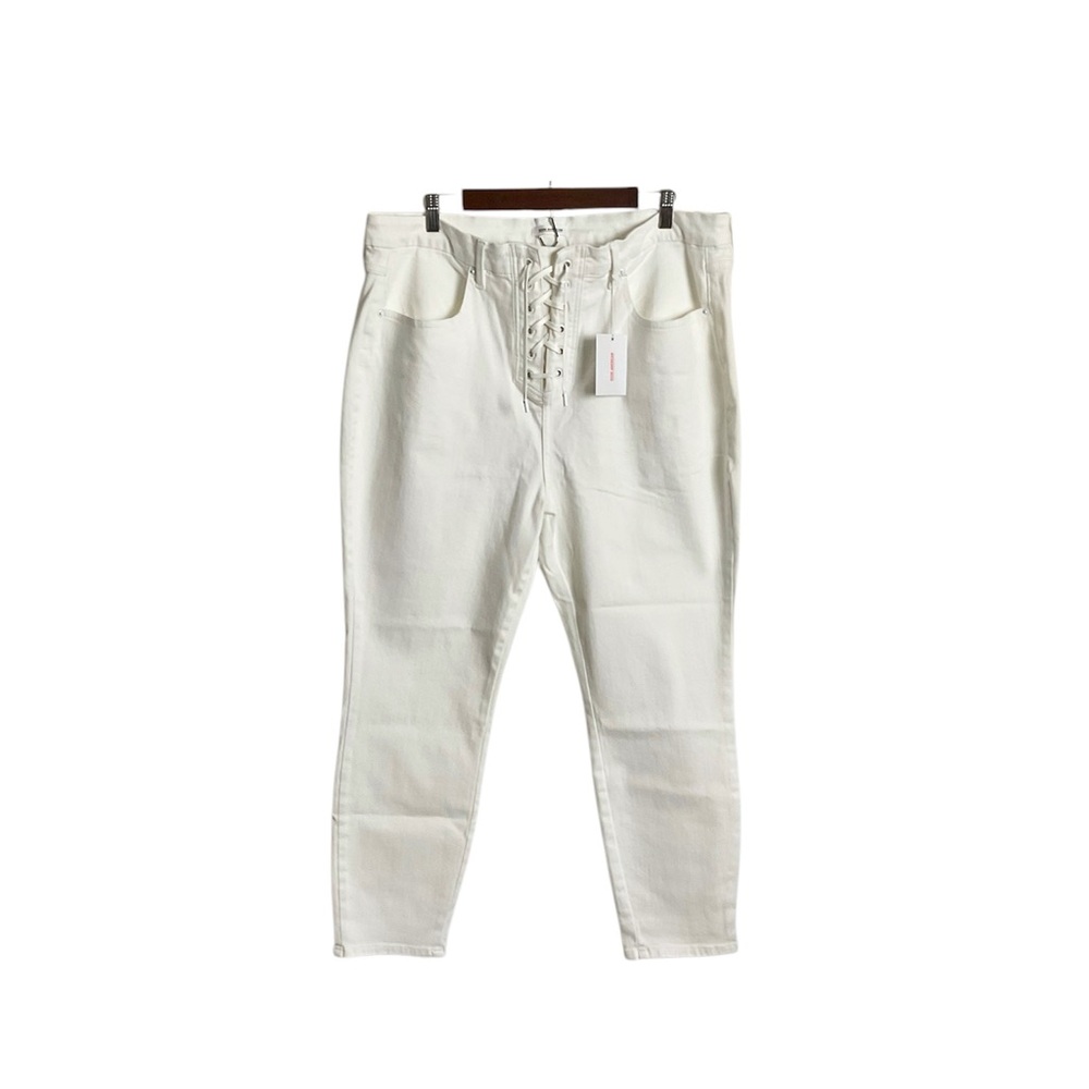 Good American Good Waist Crop Jeans Size 22 Women’s White New